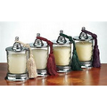 Vanilla Scented Candle In Covered Jars 4pc Set 6.5"H x 2.75"D